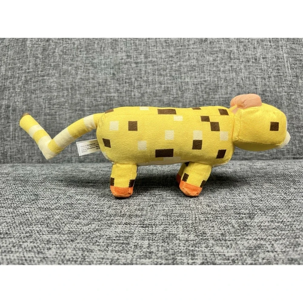 Minecraft Ocelot Small Plush Doll Stuffed Toy Yellow Cat Figure Animal
